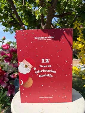 Othr Red 12 Days of Christmas Candle Box